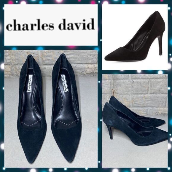 NWOB MSRP $229 Charles David Denise Suede Pointy Toe Pumps Women's Size 9.5 - Picture 1 of 6
